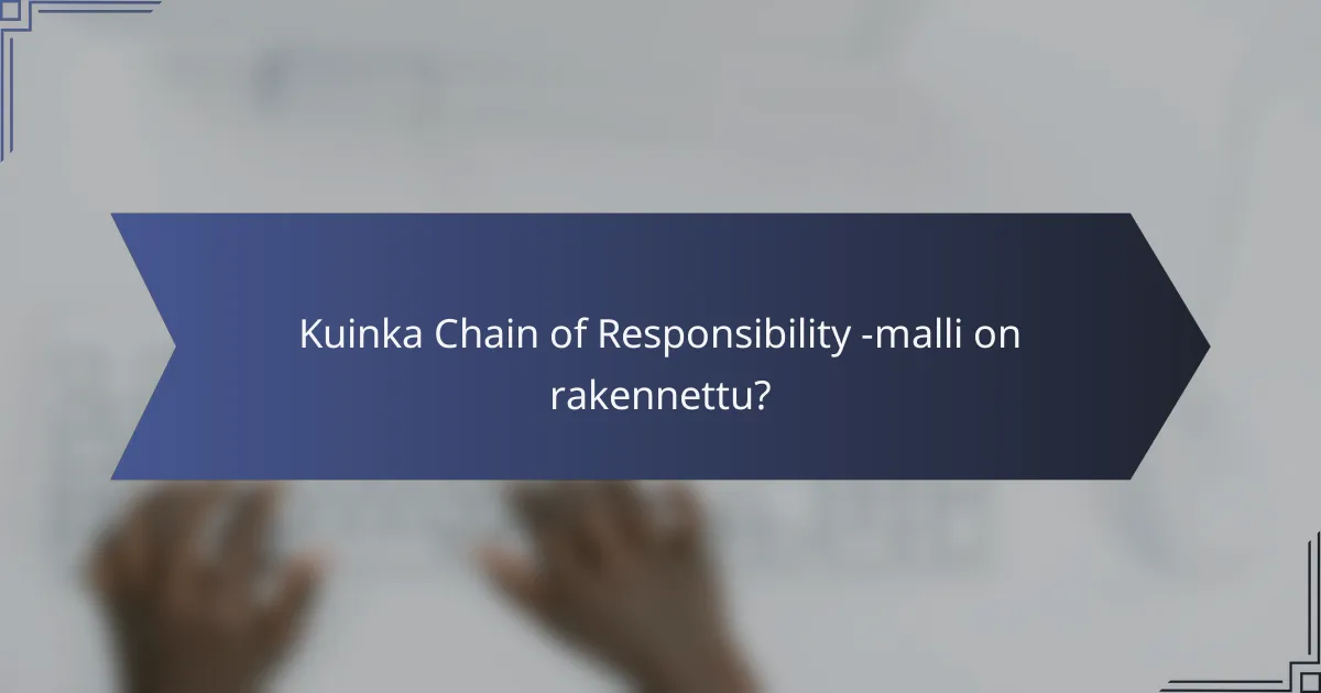 Kuinka Chain of Responsibility -malli on rakennettu?